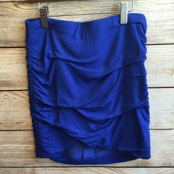 FREE PEOPLE RUCHED TUBE TOP IN BLUE‎ - Picture 1 of 4